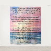 Endless Vows by the Sea Wedding Backdrop