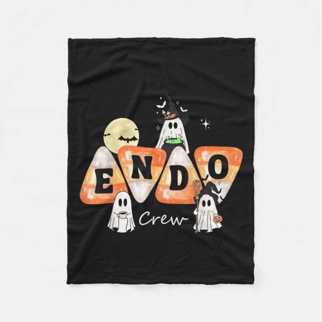 Endo Crew Endoscopy Nurse Gi Colonoscopy Colon Hal Fleece Blanket (Front)