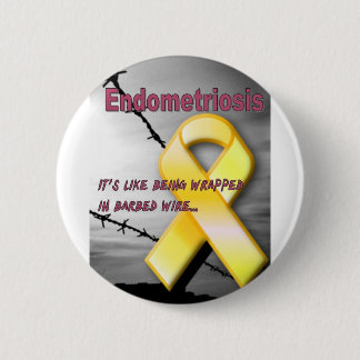 Endo: It's like being wrapped in barbed wire 6 Cm Round Badge