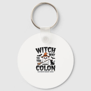 Endo Nurse Halloween Gastrointestinal Nurse Ghost  Key Ring