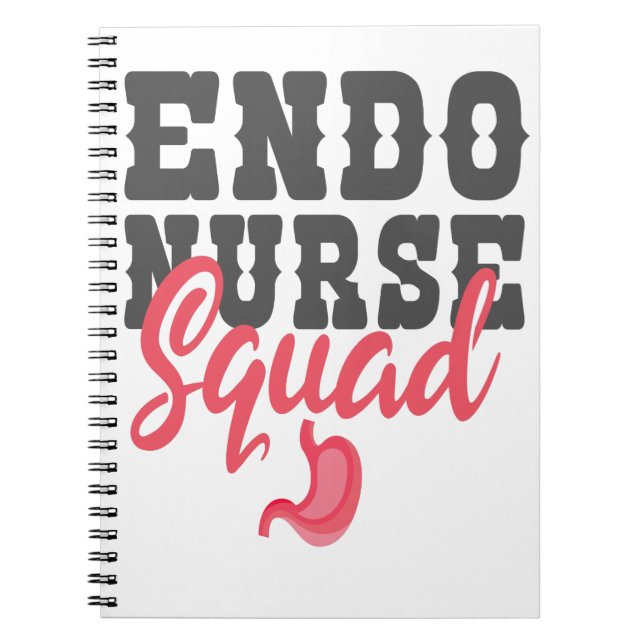 Endo Nurse Squad Funny Nursing Student Gift Notebook (Front)