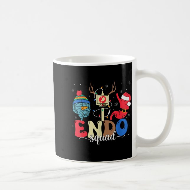 Endo Squad Nurse Stomach Santa Hat Endoscopy Tech  Coffee Mug (Right)