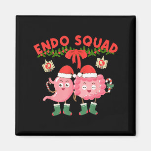 Endo Squad Nurse Stomach Santa Hat Endoscopy Tech  Magnet