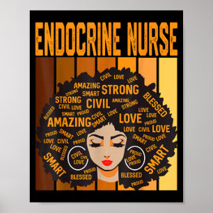 Endocrine Nurse Powerful Black History Month Black Poster