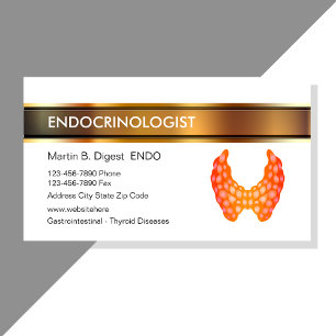 Endocrinologist Editable Medical Business Cards