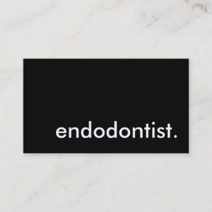 endodontist. (colour customisable) business card