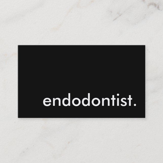 endodontist. (colour customisable) business card (Front)