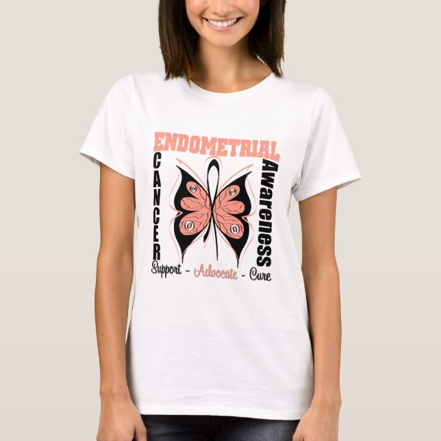 Endometrial Awareness Butterfly T-Shirt (Front)
