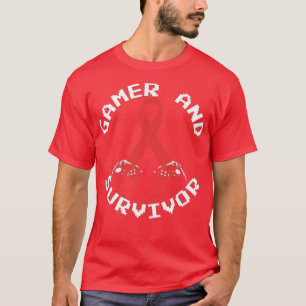 Endometrial Cancer Awareness Gamer And Survivor Gi T-Shirt