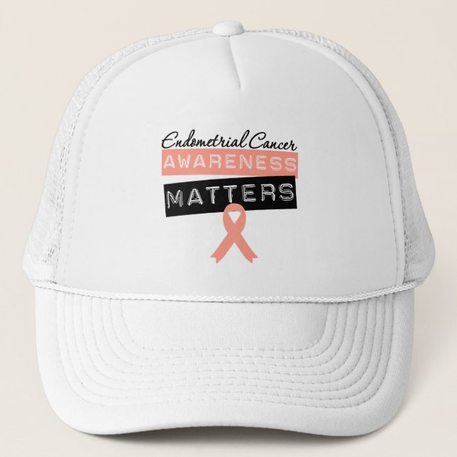 Endometrial Cancer Awareness Matters Trucker Hat (Front)