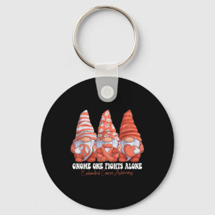 Endometrial Cancer Awareness Month Peach Ribbon Gn Key Ring