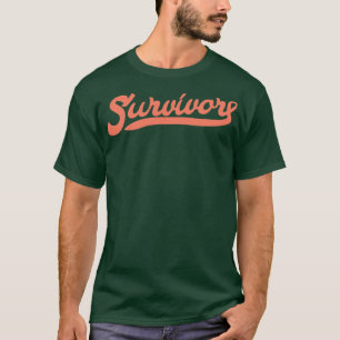 Endometrial Cancer Awareness Survivor Peach Ribbon T-Shirt