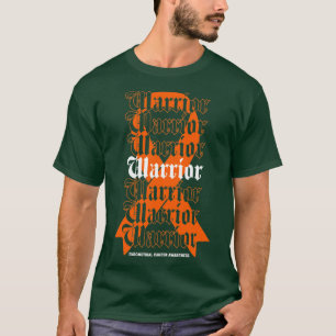 Endometrial Cancer Awareness Warrior Peach Ribbon T-Shirt