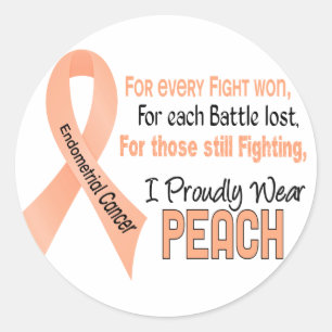 Endometrial Cancer For Every…..I Proudly Wear Pe Classic Round Sticker