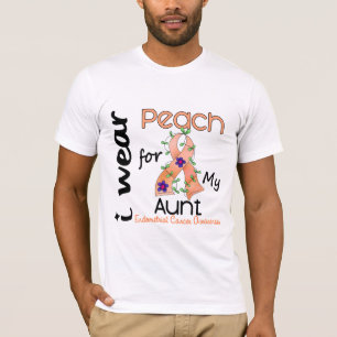 Endometrial Cancer I Wear Peach For My Aunt 43 T-Shirt