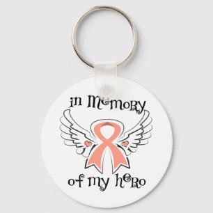 Endometrial Cancer In Memory of My Hero Key Ring