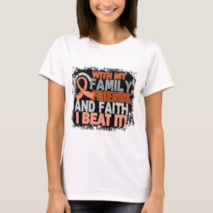 Endometrial Cancer Survivor Family Friends Faith T-Shirt
