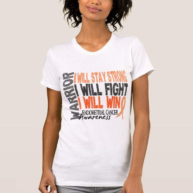 Endometrial Cancer Warrior T-Shirt (Front)