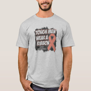 Endometrial/Uterine Cancer Tough Men Wear A Ribbon T-Shirt