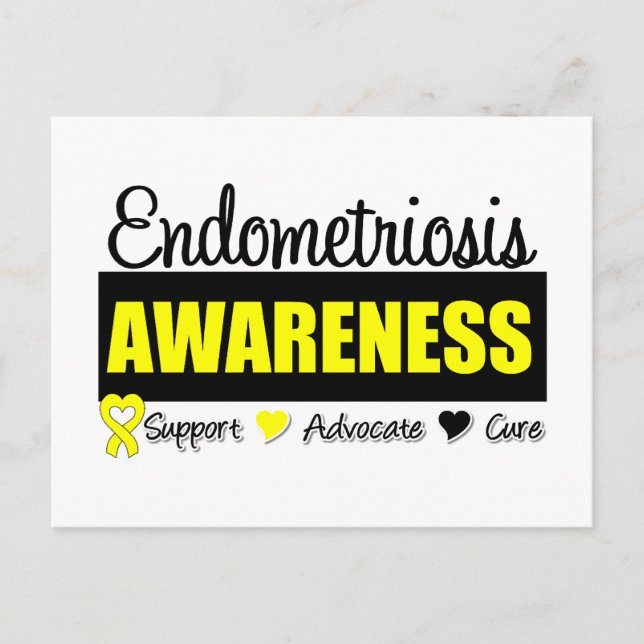 Endometriosis Awareness Badge Postcard (Front)