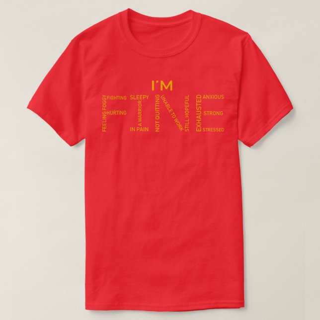 Endometriosis Awareness Fine Word Art In This Fami T-Shirt (Design Front)