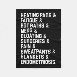 Endometriosis Awareness Gift Heating Pads Pain Ade Fleece Blanket