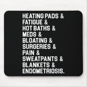 Endometriosis Awareness Gift Heating Pads Pain Ade Mouse Pad