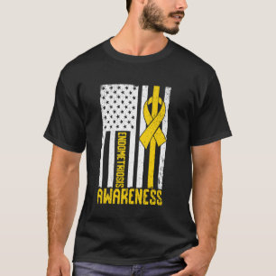 Endometriosis Awareness Month US Flag Yellow Ribbo T-Shirt