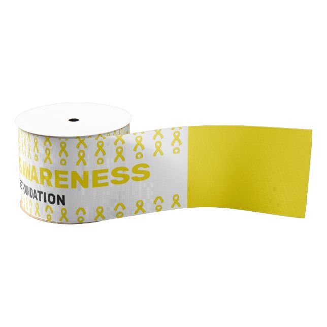 Endometriosis Awareness Pattern Ribbon Grosgrain Ribbon (Spool)