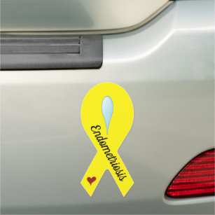 Endometriosis Awareness Ribbon Car Magnet