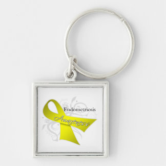 Endometriosis Awareness Ribbon Key Ring