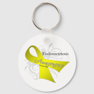 Endometriosis Awareness Ribbon Key Ring