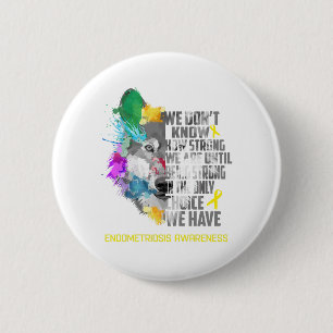 Endometriosis Awareness Ribbon Support Gifts 6 Cm Round Badge