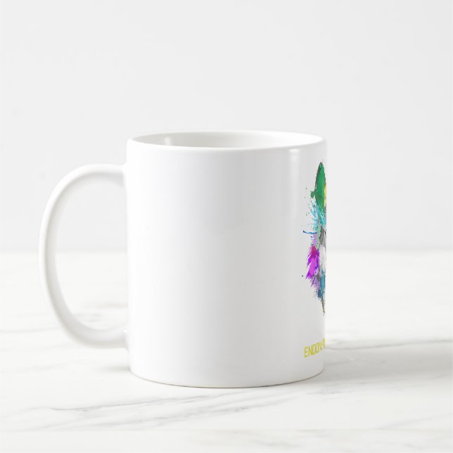 Endometriosis Awareness Ribbon Support Gifts Coffee Mug (Left)