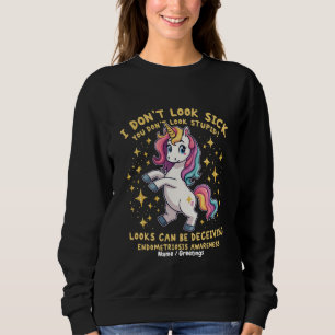 Endometriosis Awareness Strong Unicorn Warrior Sweatshirt
