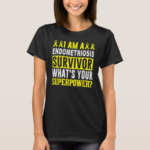 Endometriosis Awareness Survivor Yellow Ribbon Sup T-Shirt