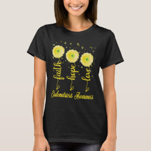 endometriosis faith hope love daisy flower T-Shirt