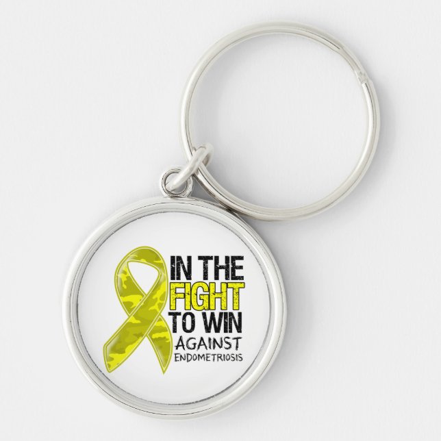 Endometriosis - Fight To Win Key Ring (Front)