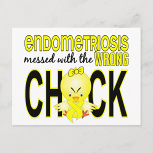 Endometriosis Messed With Wrong Chick Postcard