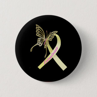 Endometriosis Ribbon 6 Cm Round Badge