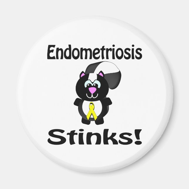 Endometriosis Stinks Skunk Awareness Design Magnet (Front)