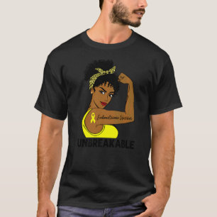 Endometriosis Warrior Black Women Unbreakable Awar T-Shirt