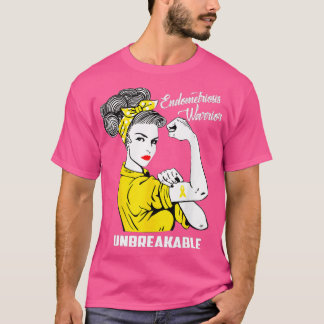 Endometriosis Warrior Unbreakable Arm Strong Woman T-Shirt