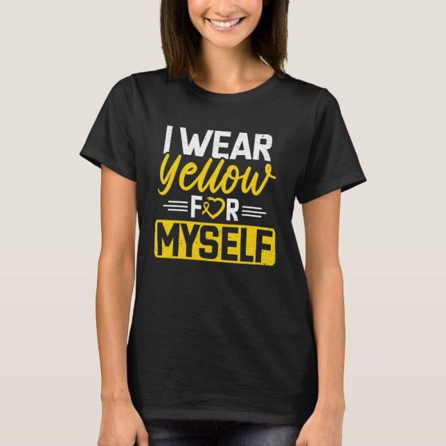 Endometriosis Wear Yellow Ribbon Endo Warrior Supp T-Shirt (Front)