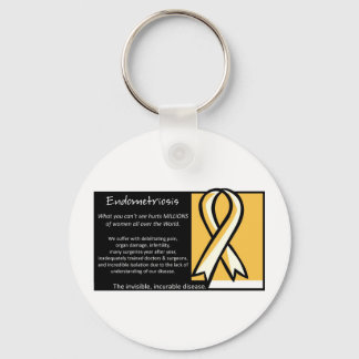 Endometriosis- Yellow Ribbon Key Ring