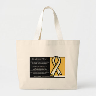 Endometriosis- Yellow Ribbon Large Tote Bag