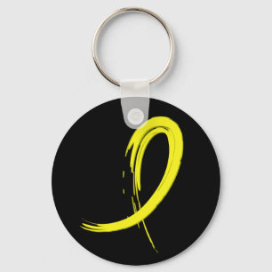 Endometriosis's Yellow Ribbon A4 Key Ring
