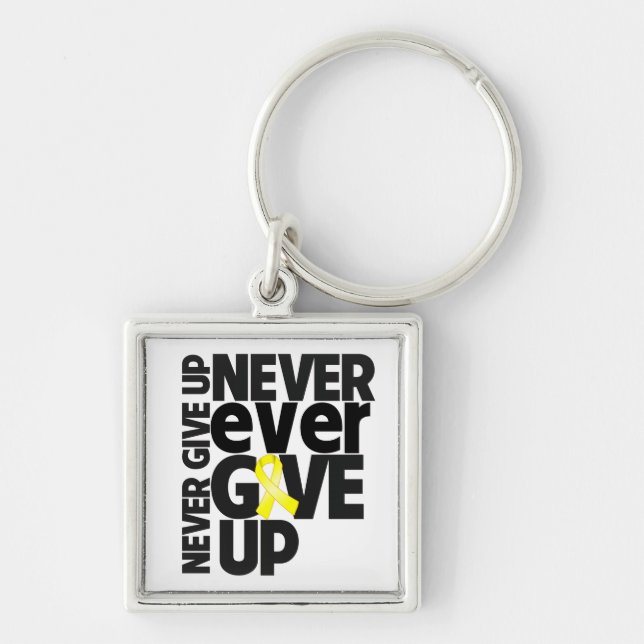 Endometroisis Never Ever Give Up Key Ring (Front)