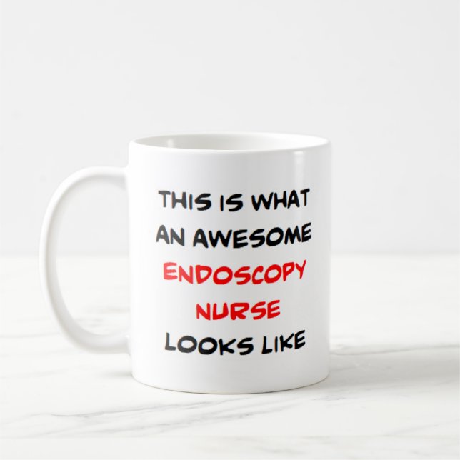 endoscopy nurse, awesome coffee mug (Left)
