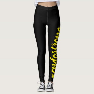 #endostrong leggings yellow text